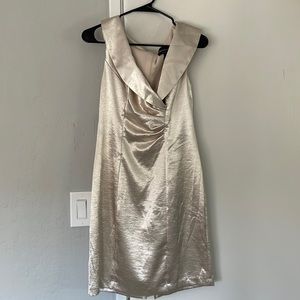 Connected Apparel Champagne Sleeveless Dress (size 8)